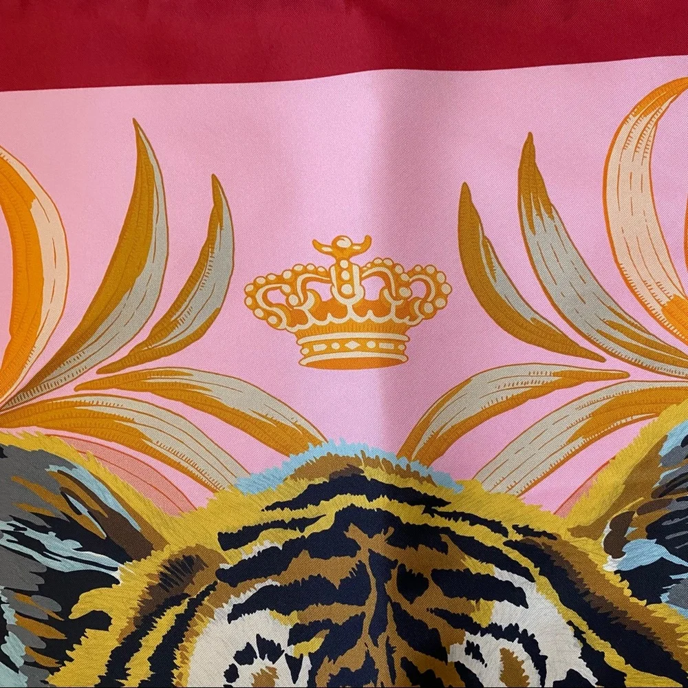 Hermes Tigre Royal double face scarf 90